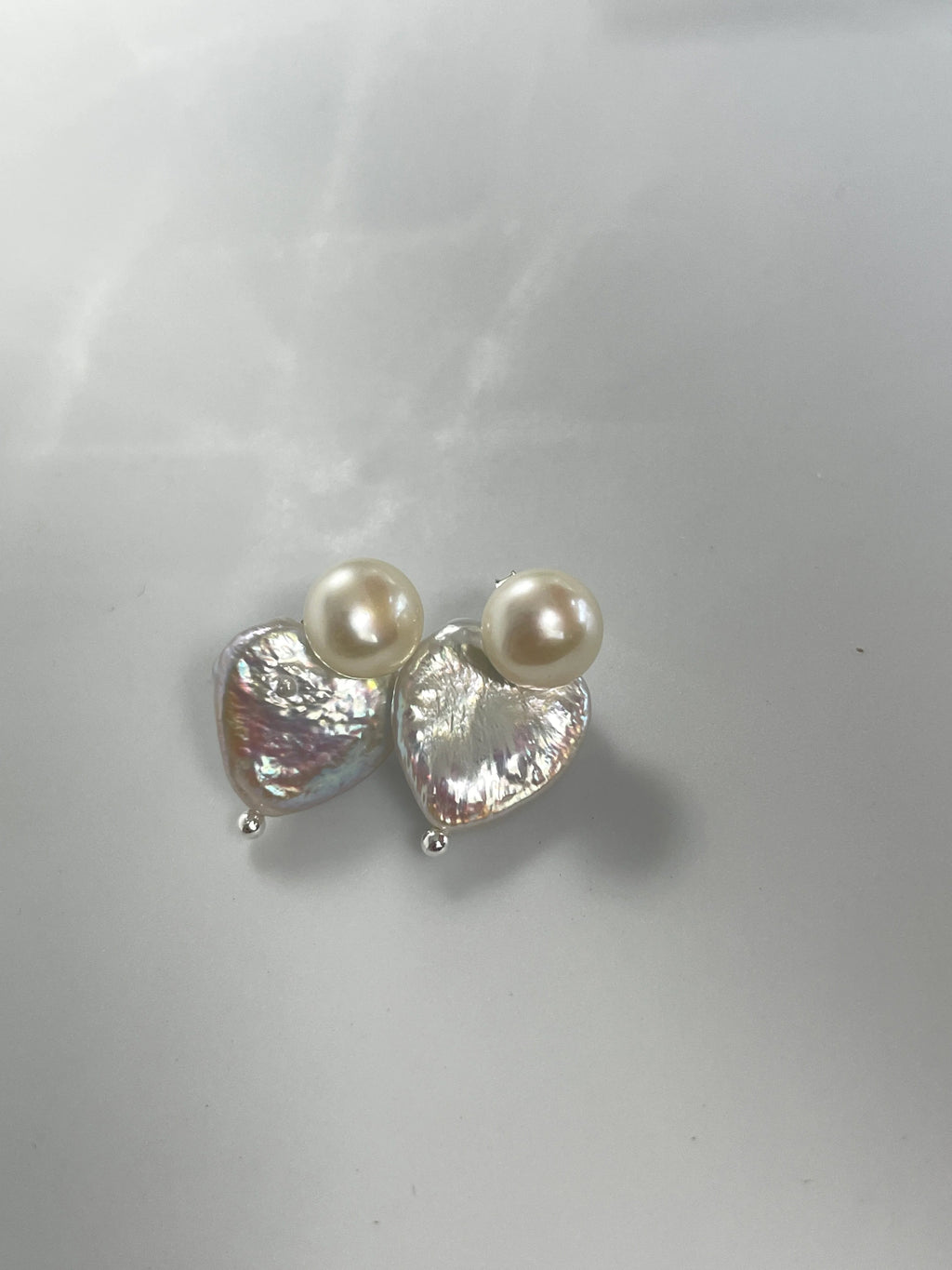 Heart-shaped Baroque Pearl Earrings