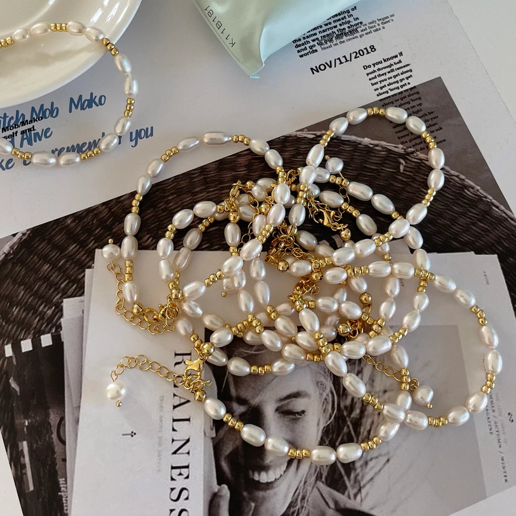 Simple Gold-Pearl Bracelet