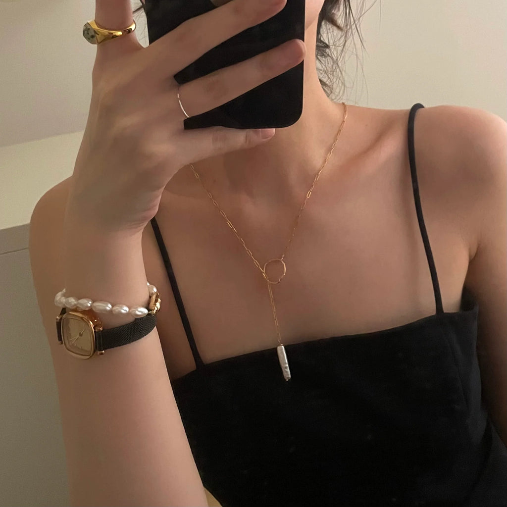 Baroque Bar Pearl Necklace