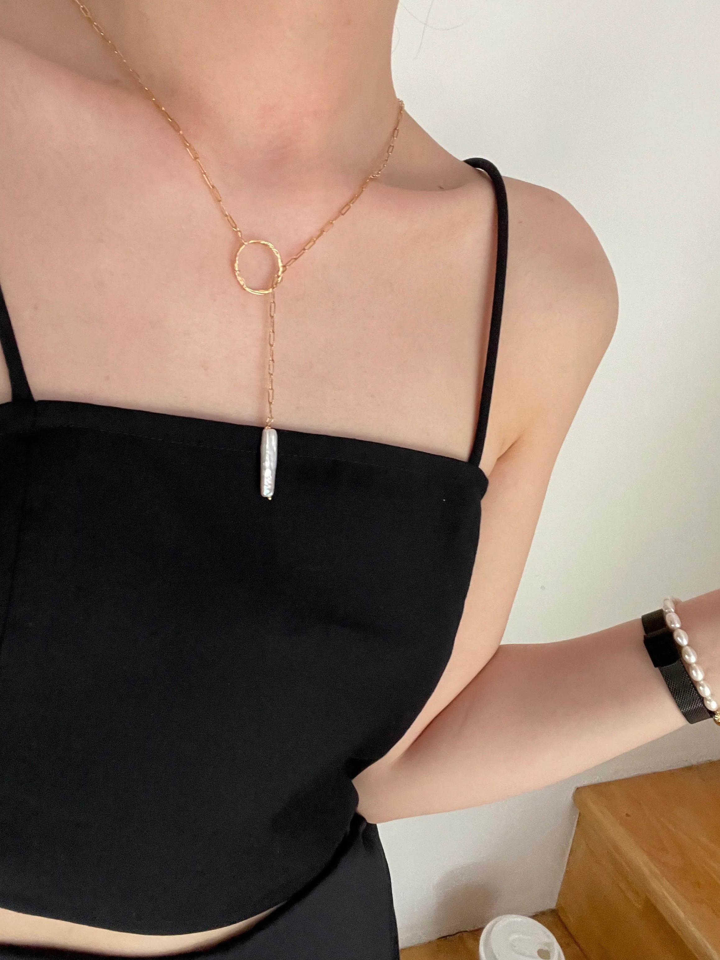 Baroque Bar Pearl Necklace