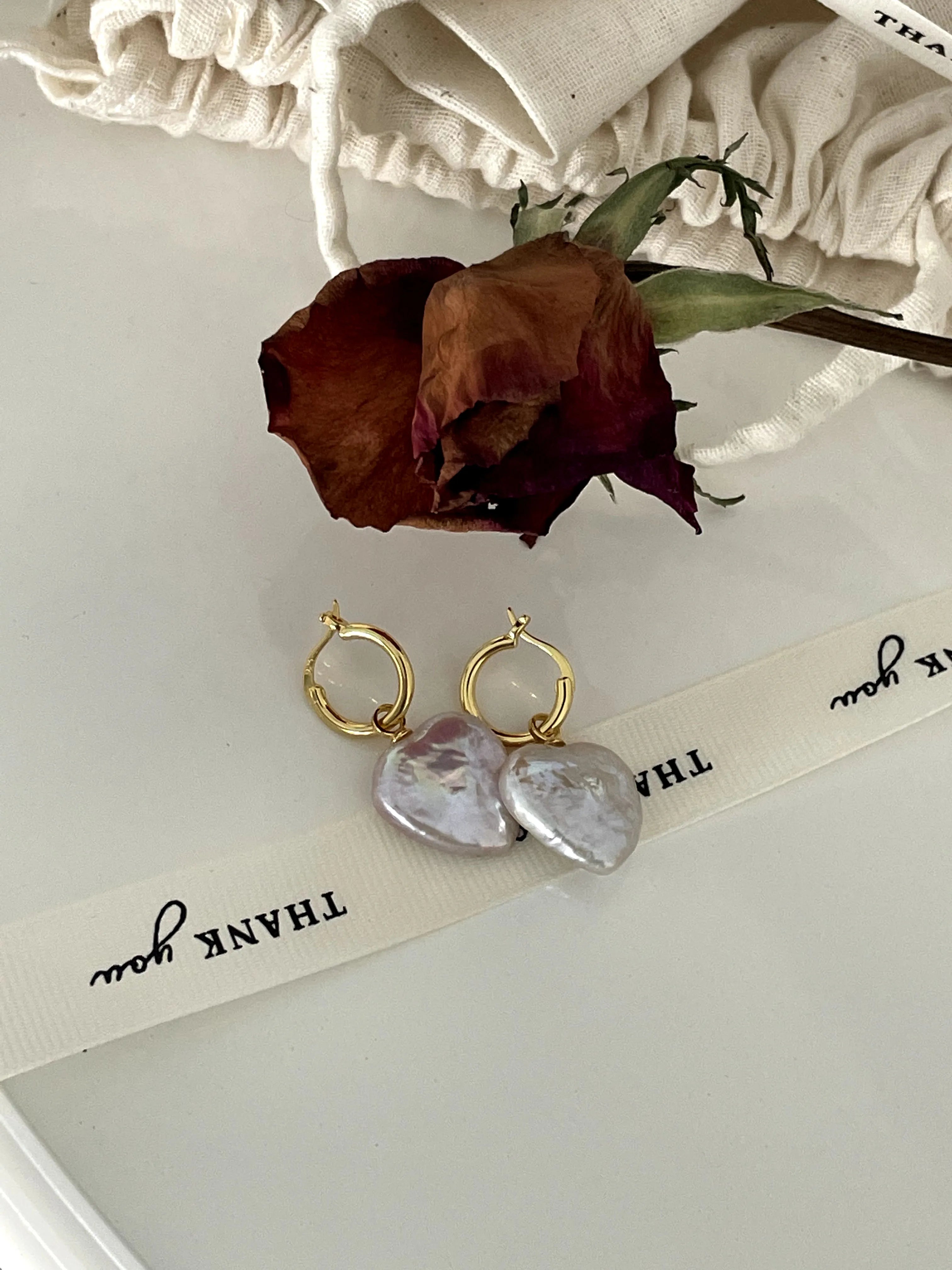 Grand Heart Baroque Pearl Earrings