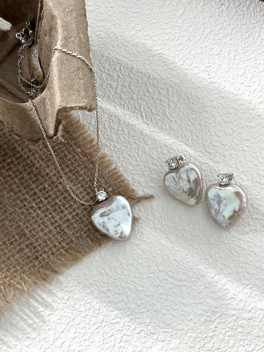 Baroque Pearl Heart Necklace