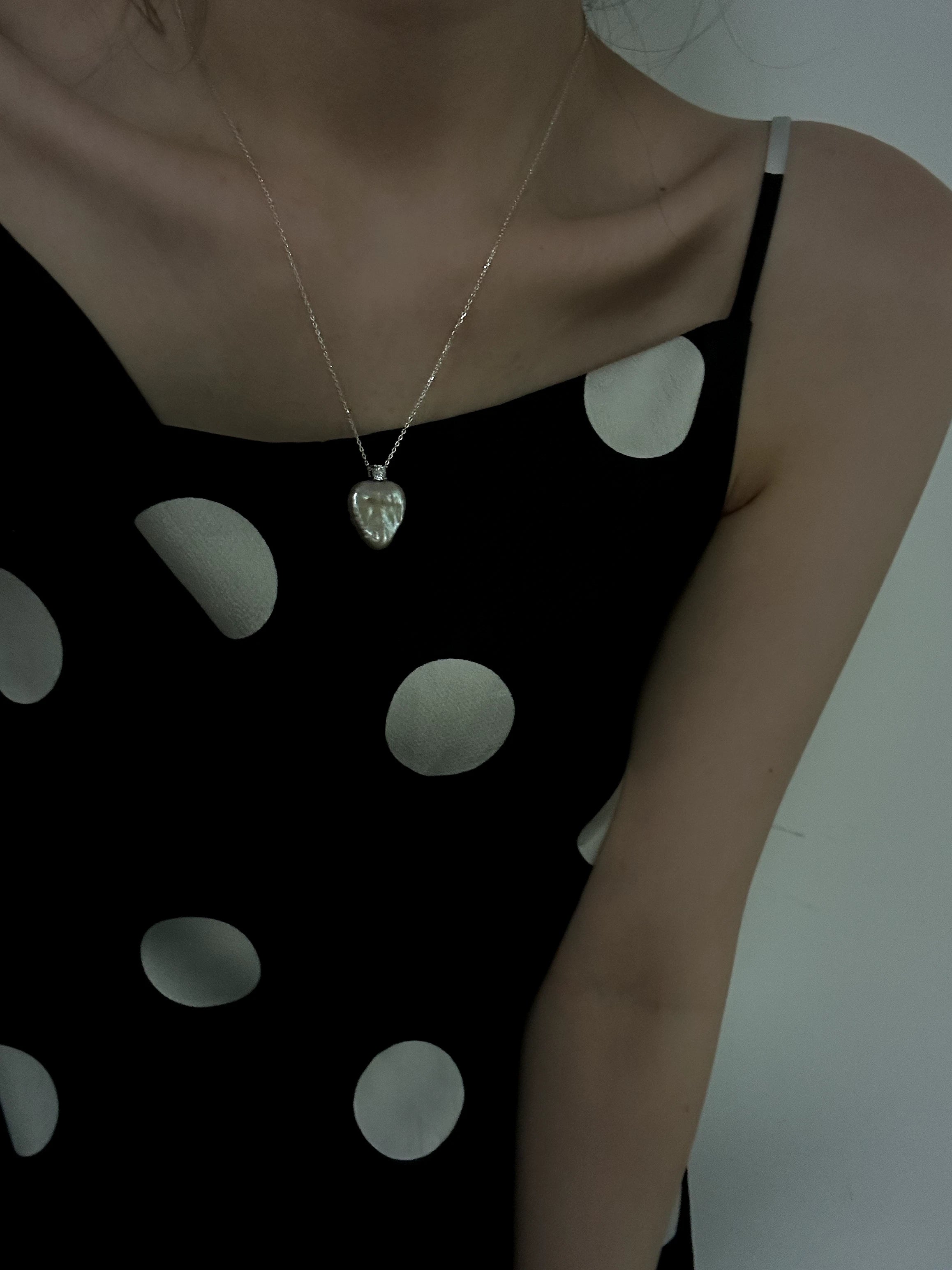 Baroque Pearl Heart Necklace