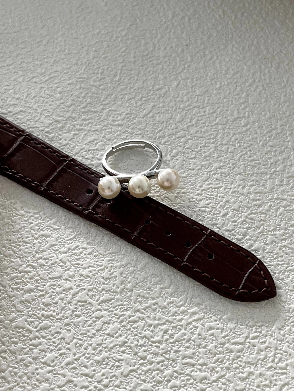 Triple Pearl Whisper Ring