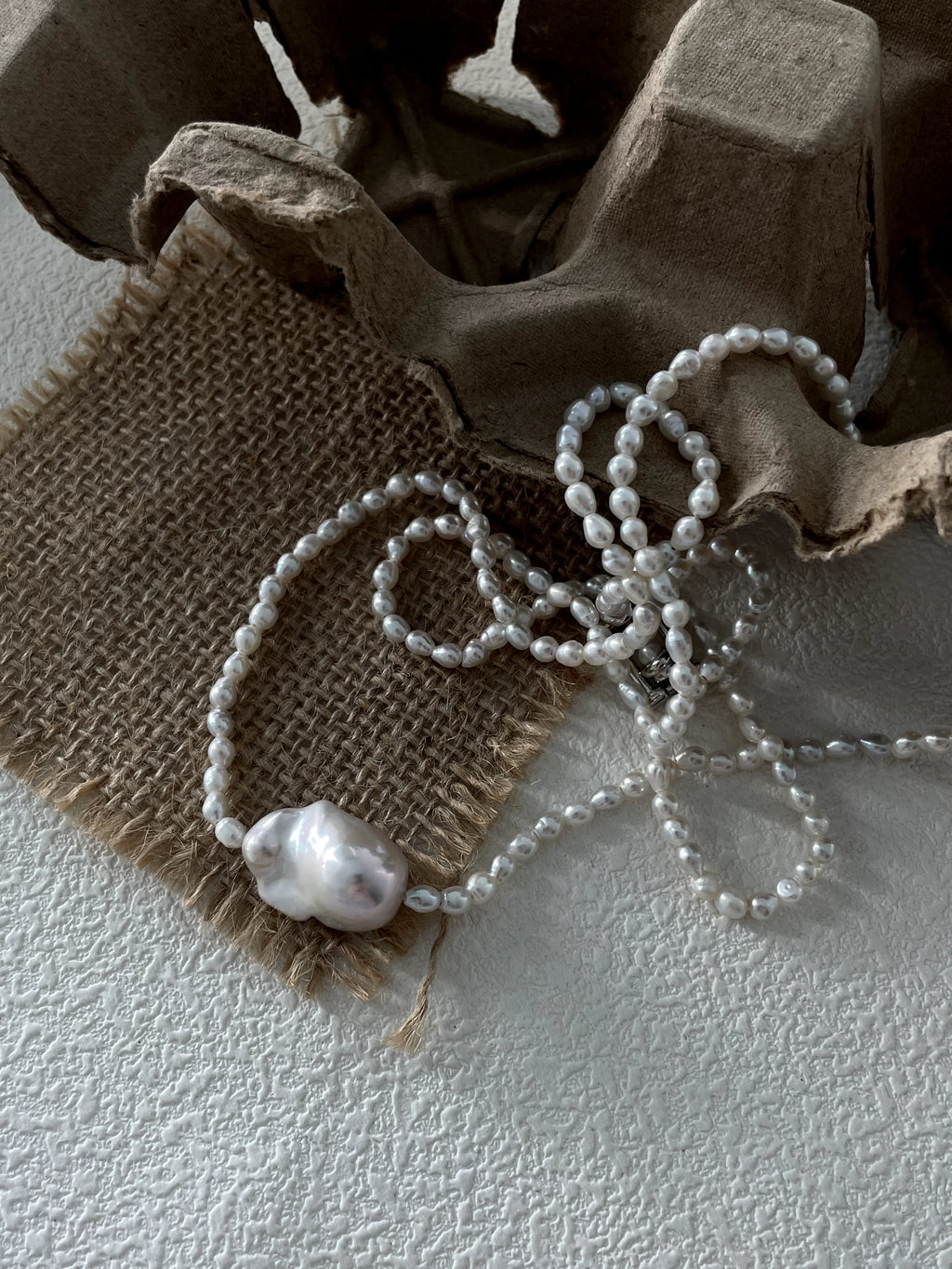 Grand Baroque Pearl Double layered Necklace