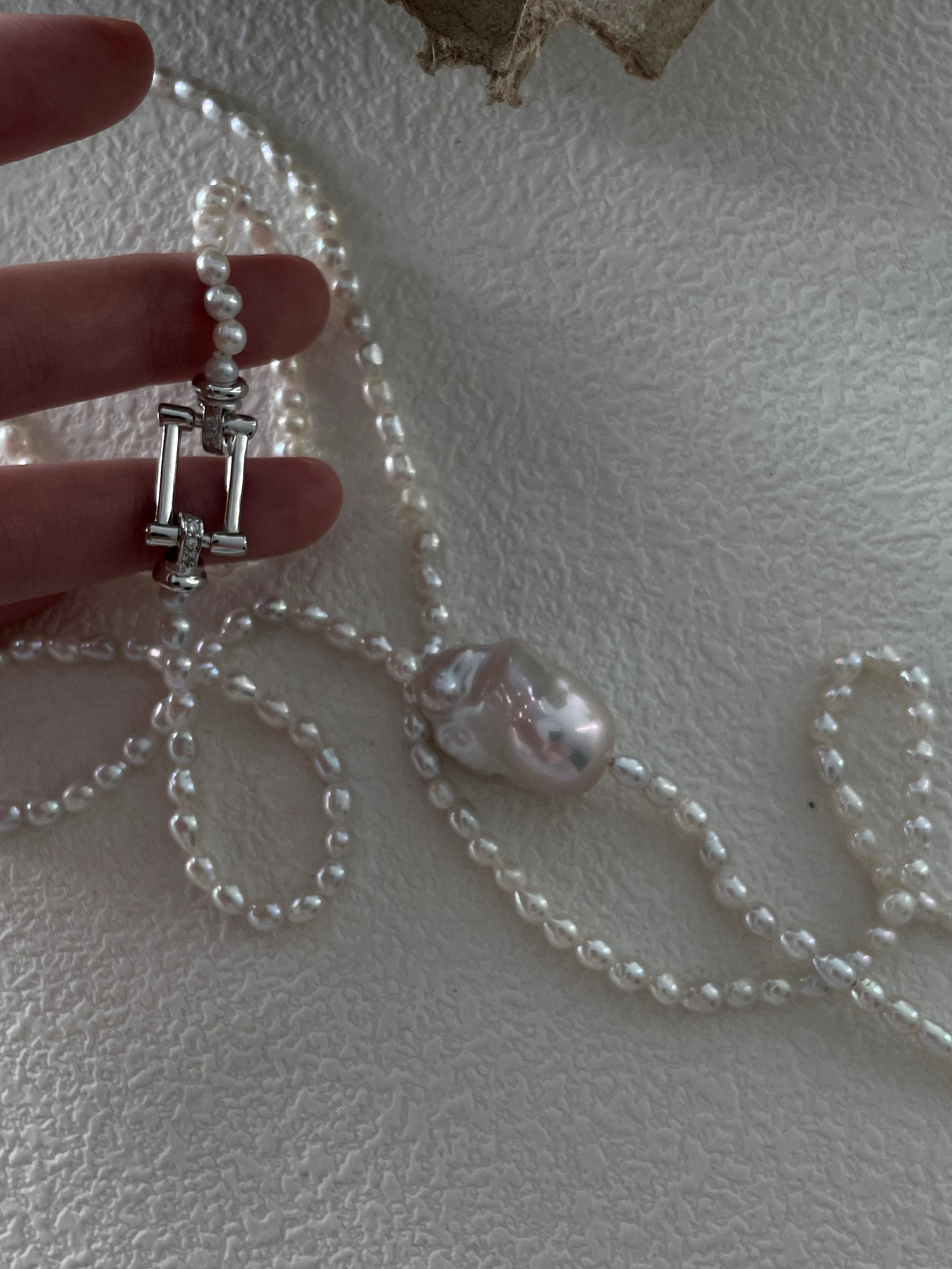 Grand Baroque Pearl Double layered Necklace