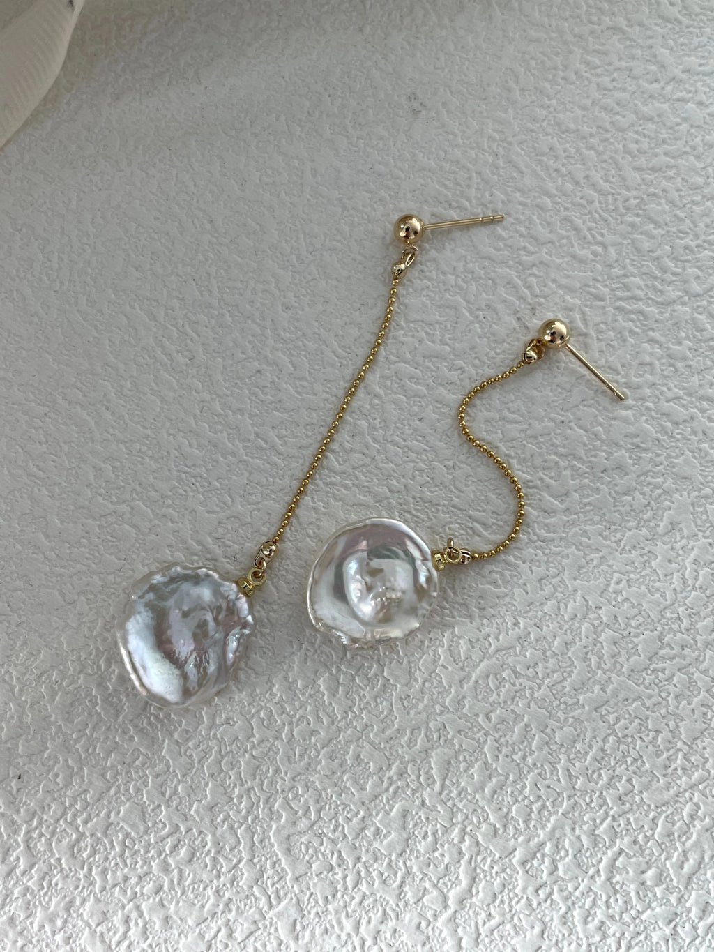 Petal Whisper Drop Pearl Earrings