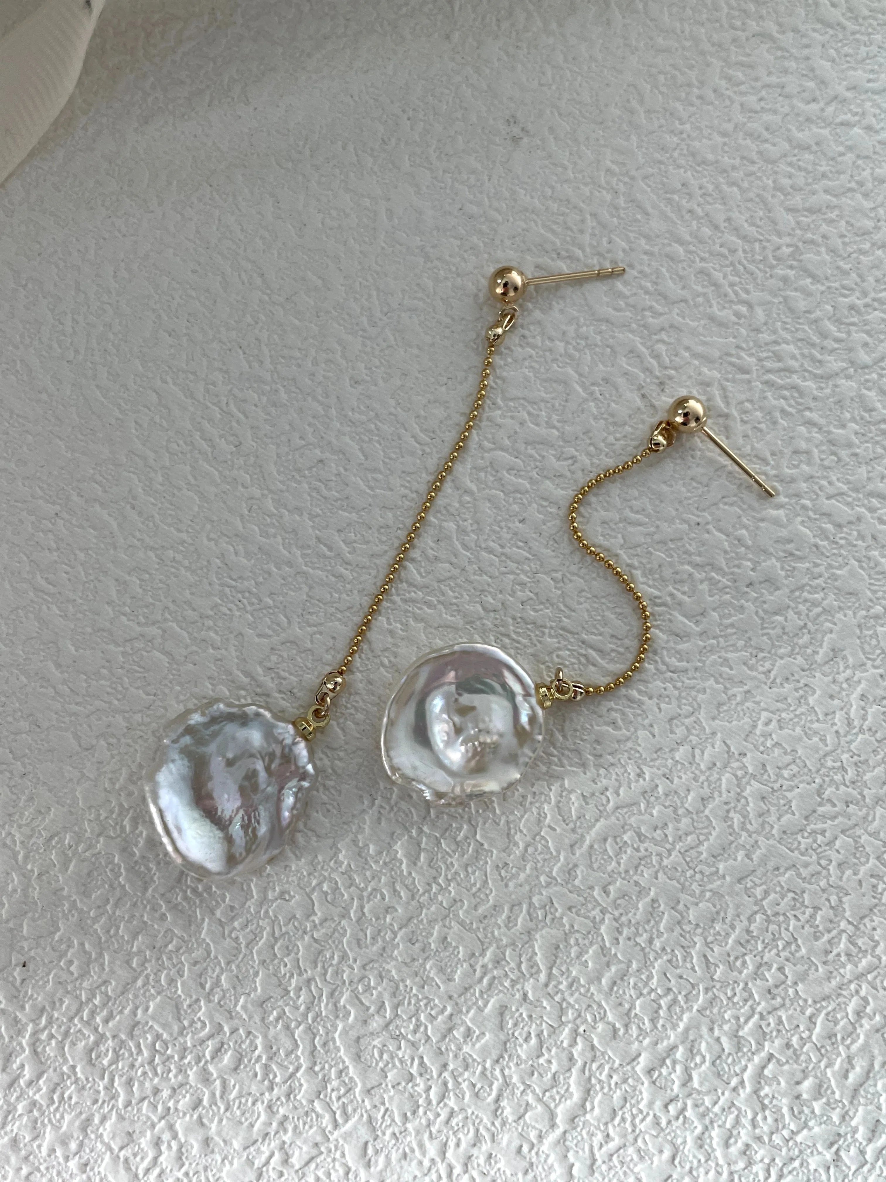 Petal Whisper Drop Pearl Earrings