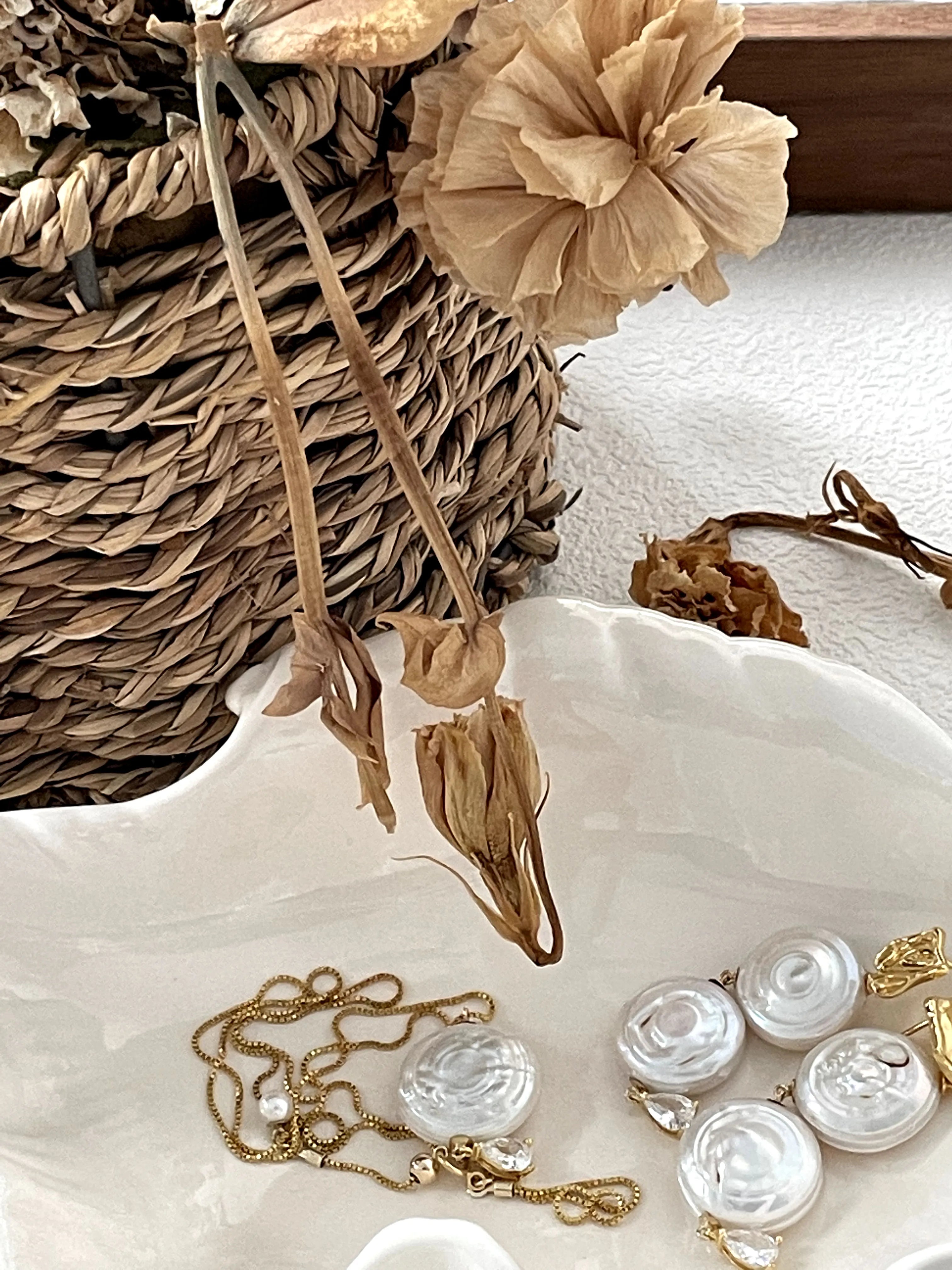 Roman Holiday Ruffled Dual-Baroque Pearl Drops