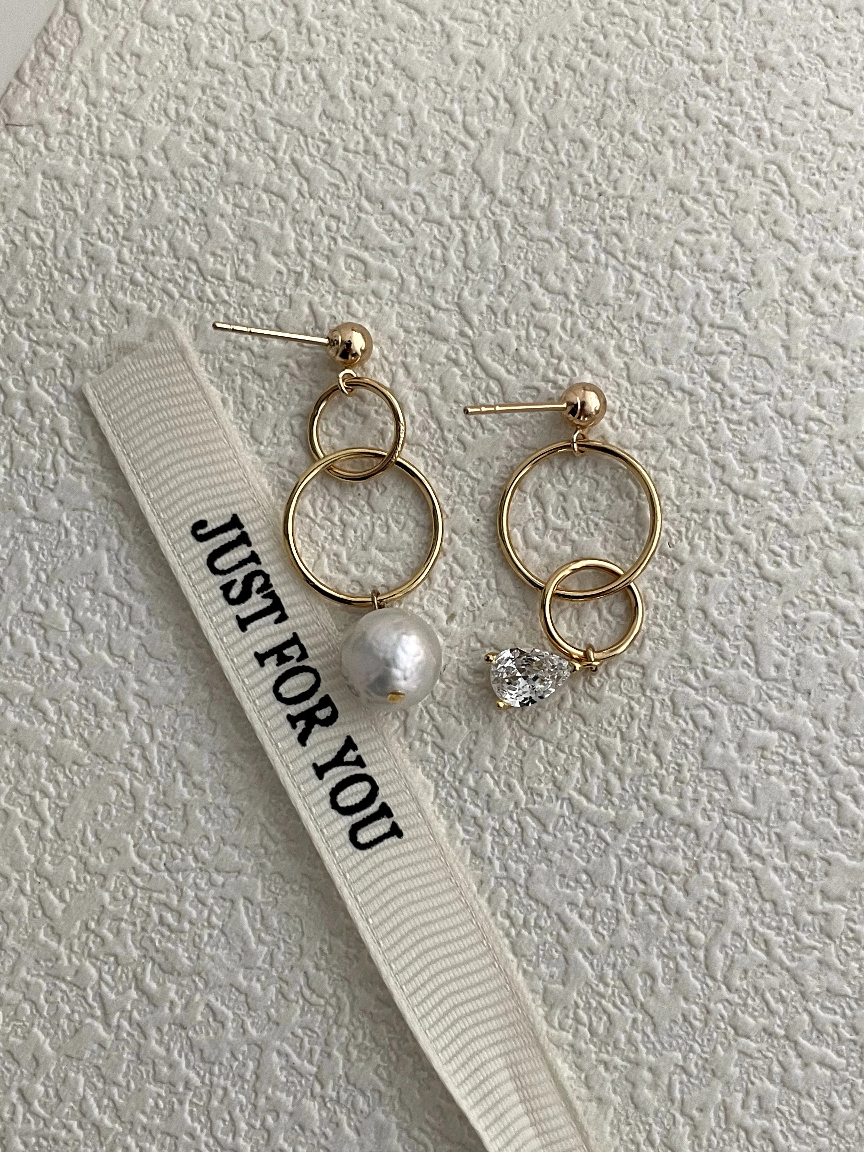 Galaxy Stream Asymmetric Loop Drops Baroque Pearls