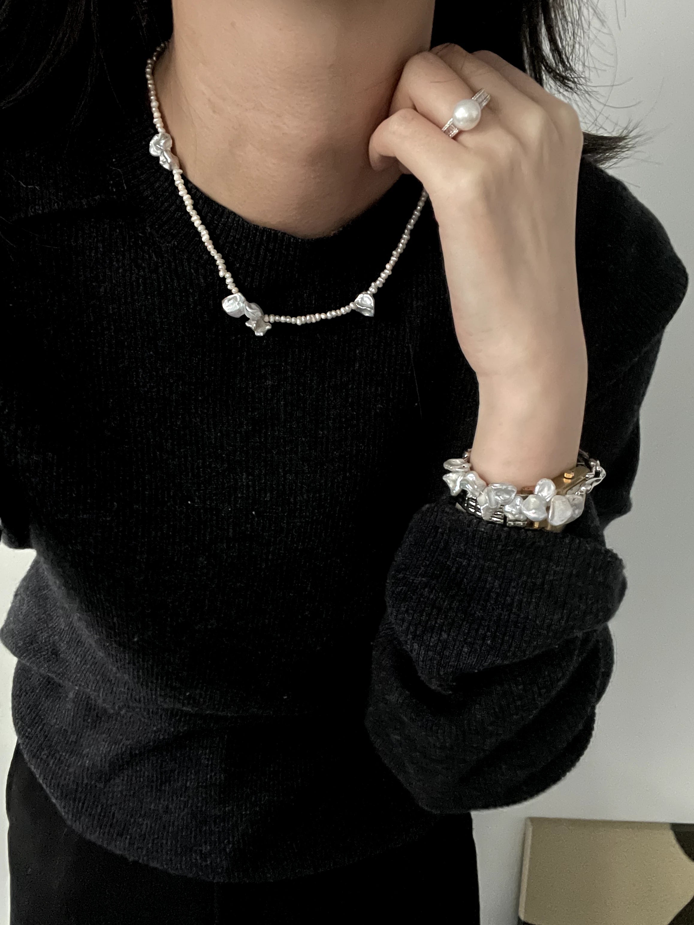 Stardust Baroque Pearls Necklace