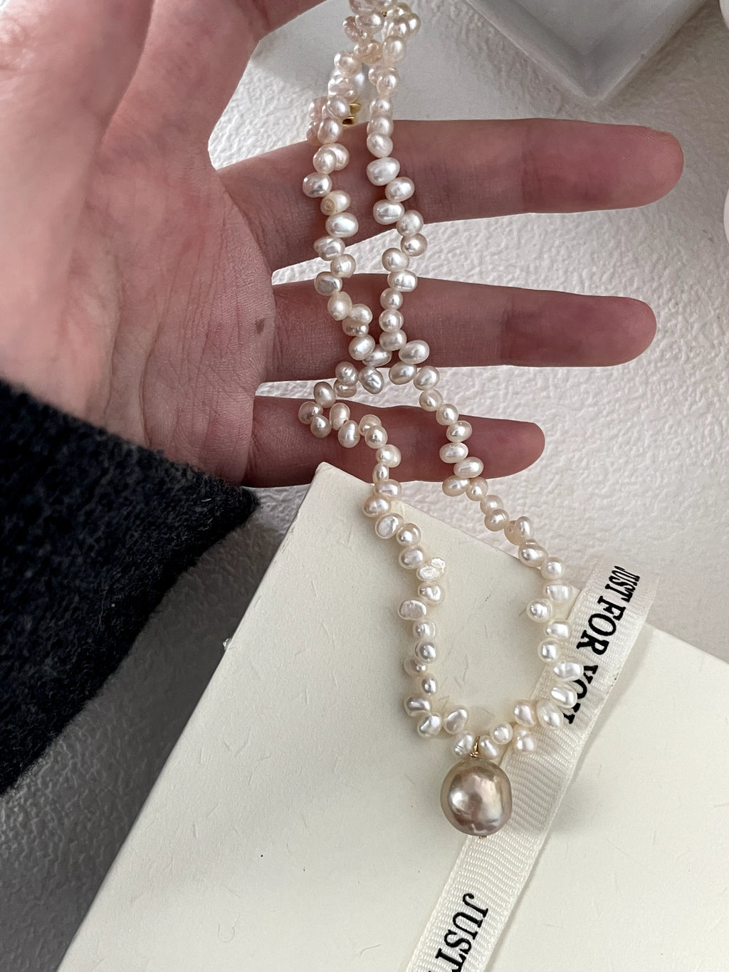 Blush Nebula Pearl Baroque Pearls Necklace