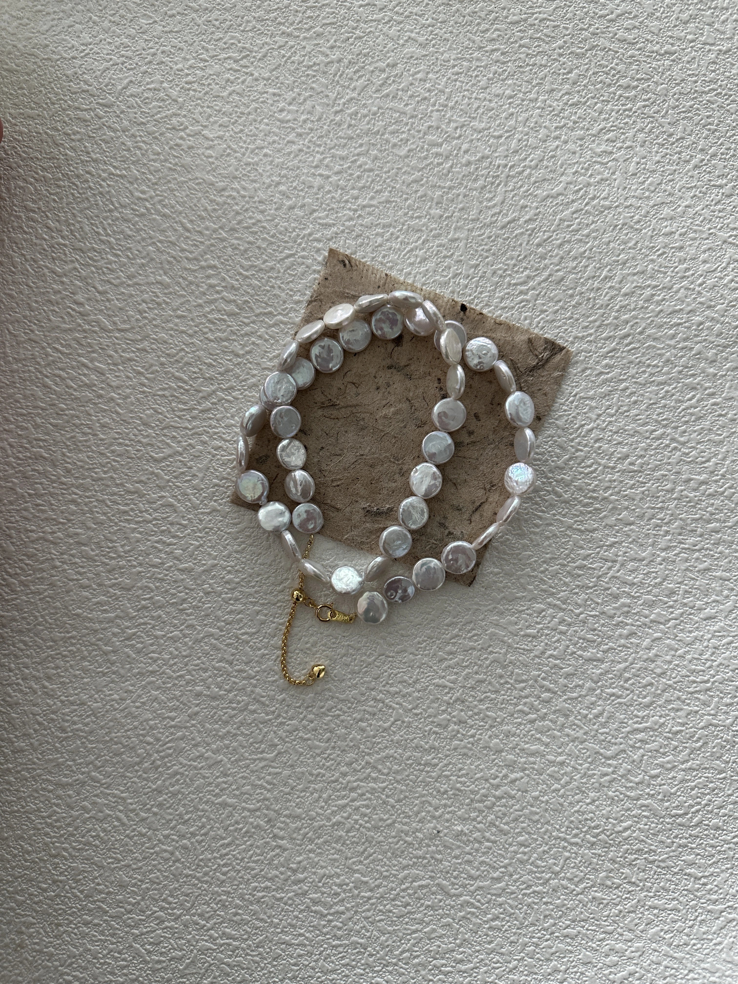 Athena's Baroque Disc Pearls Necklace