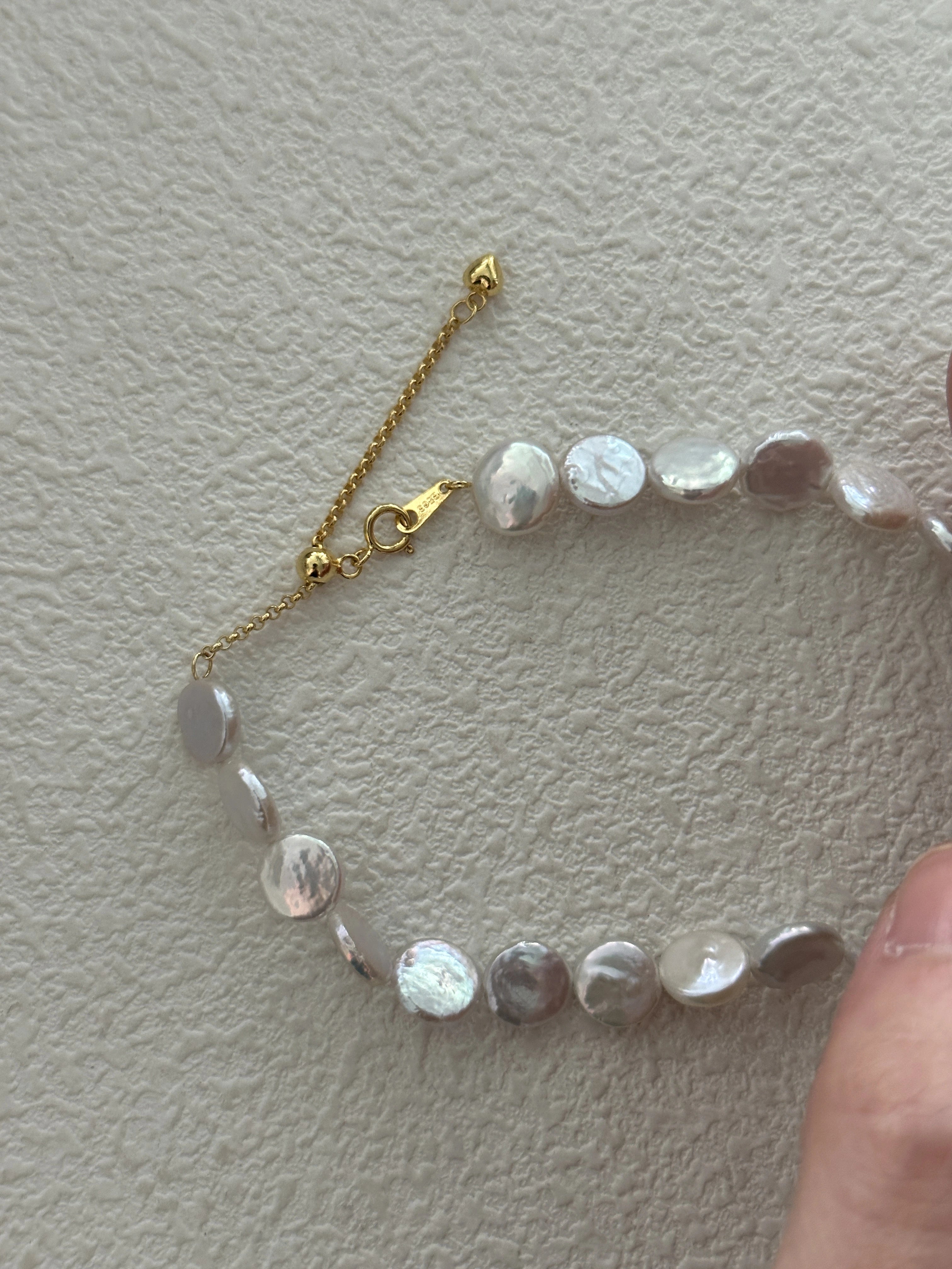 Athena's Baroque Disc Pearls Necklace