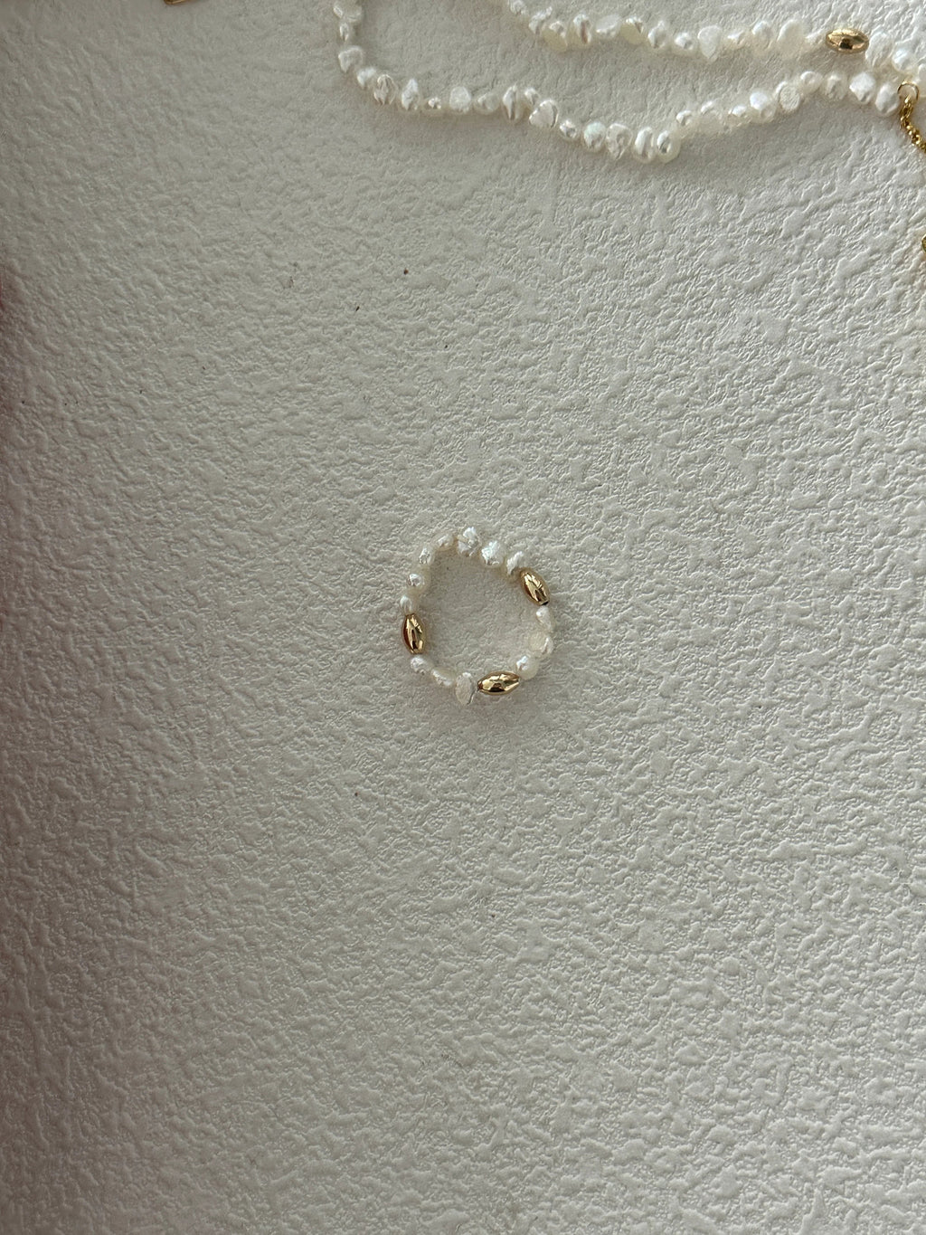 Gilded Pearl Cluster Loop Ring
