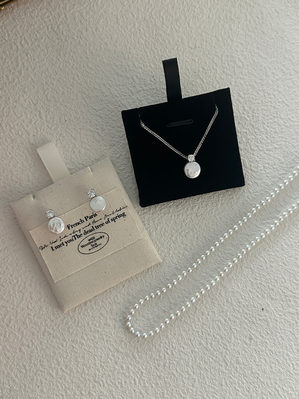 Athena's Baroque Disc Pearl  Diamond Drop