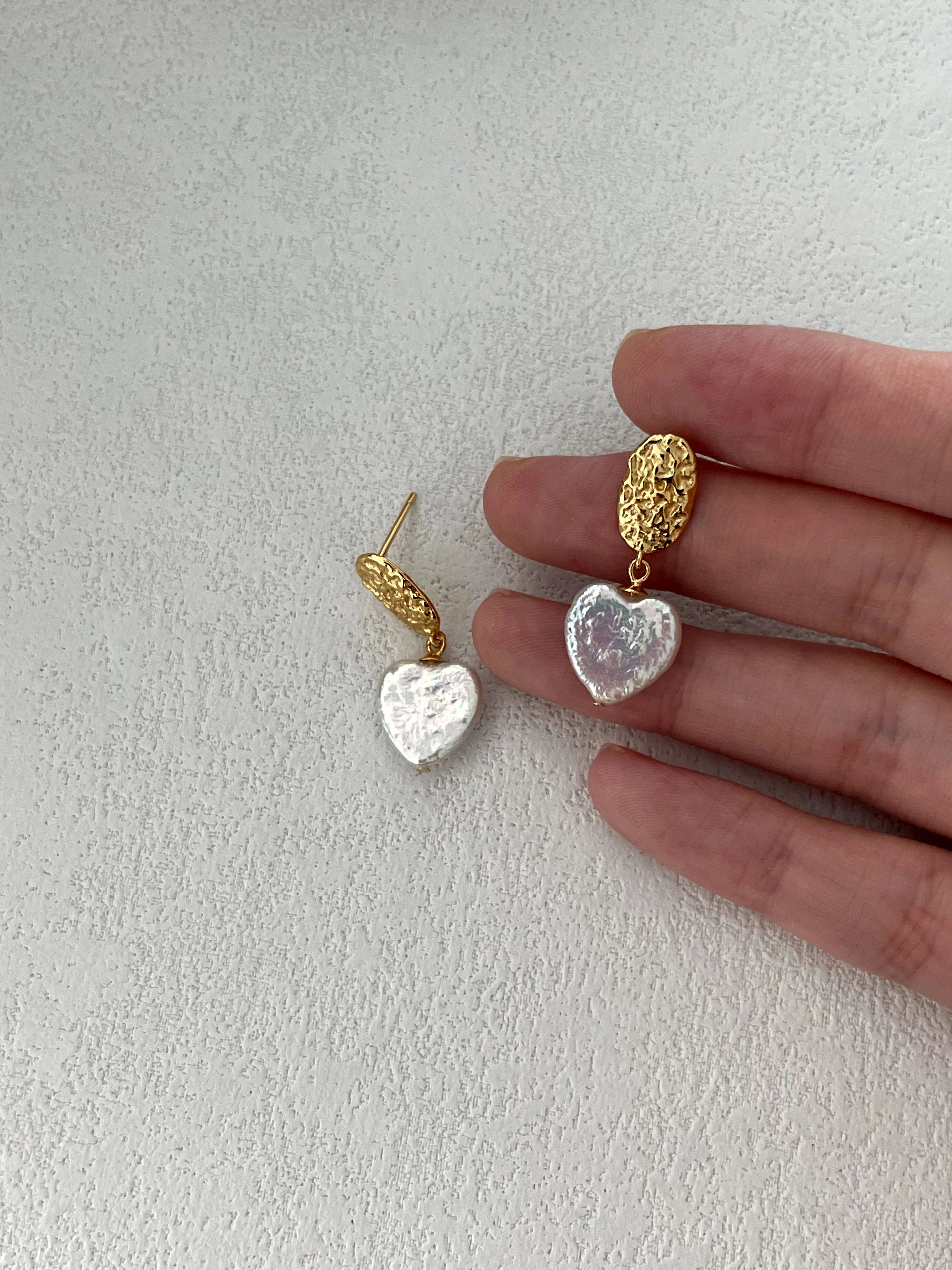 Luminous Heart Baroque Pearl Earrings