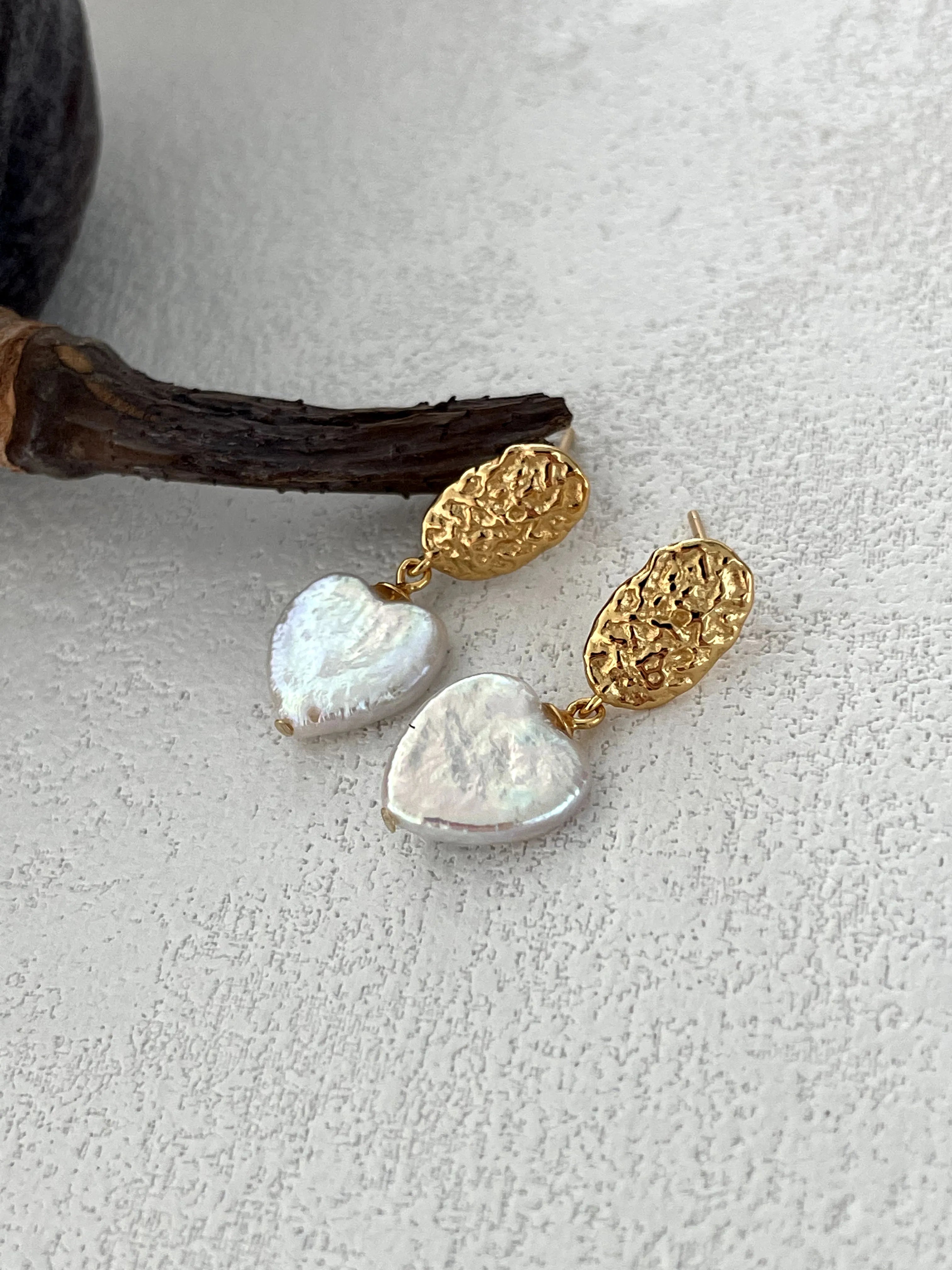 Luminous Heart Baroque Pearl Earrings