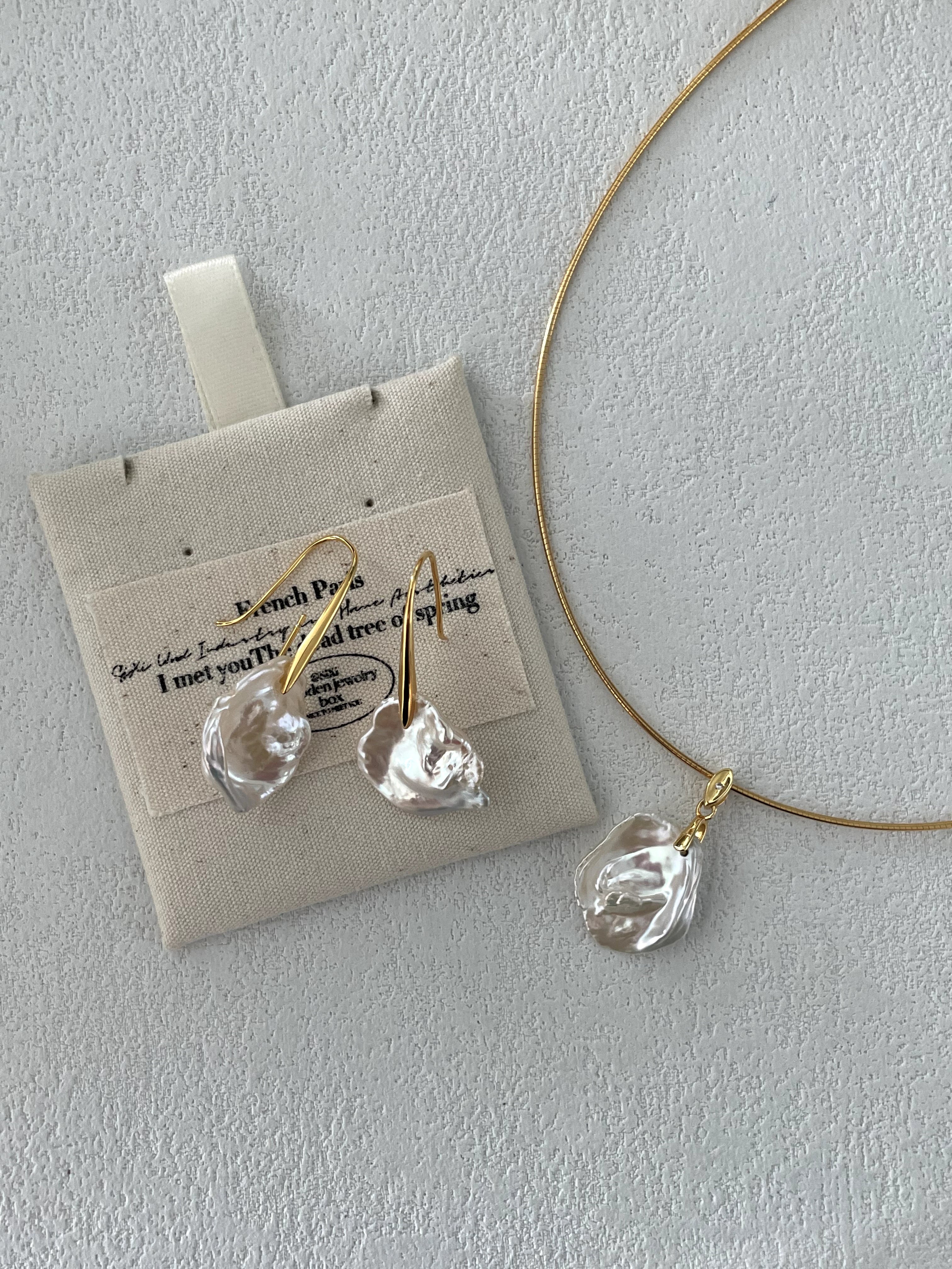 Petal Shaped Baroque Pearl Necklace