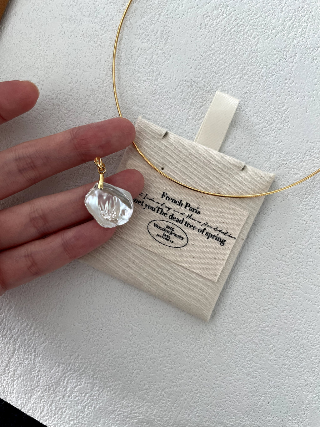 Petal Shaped Baroque Pearl Necklace