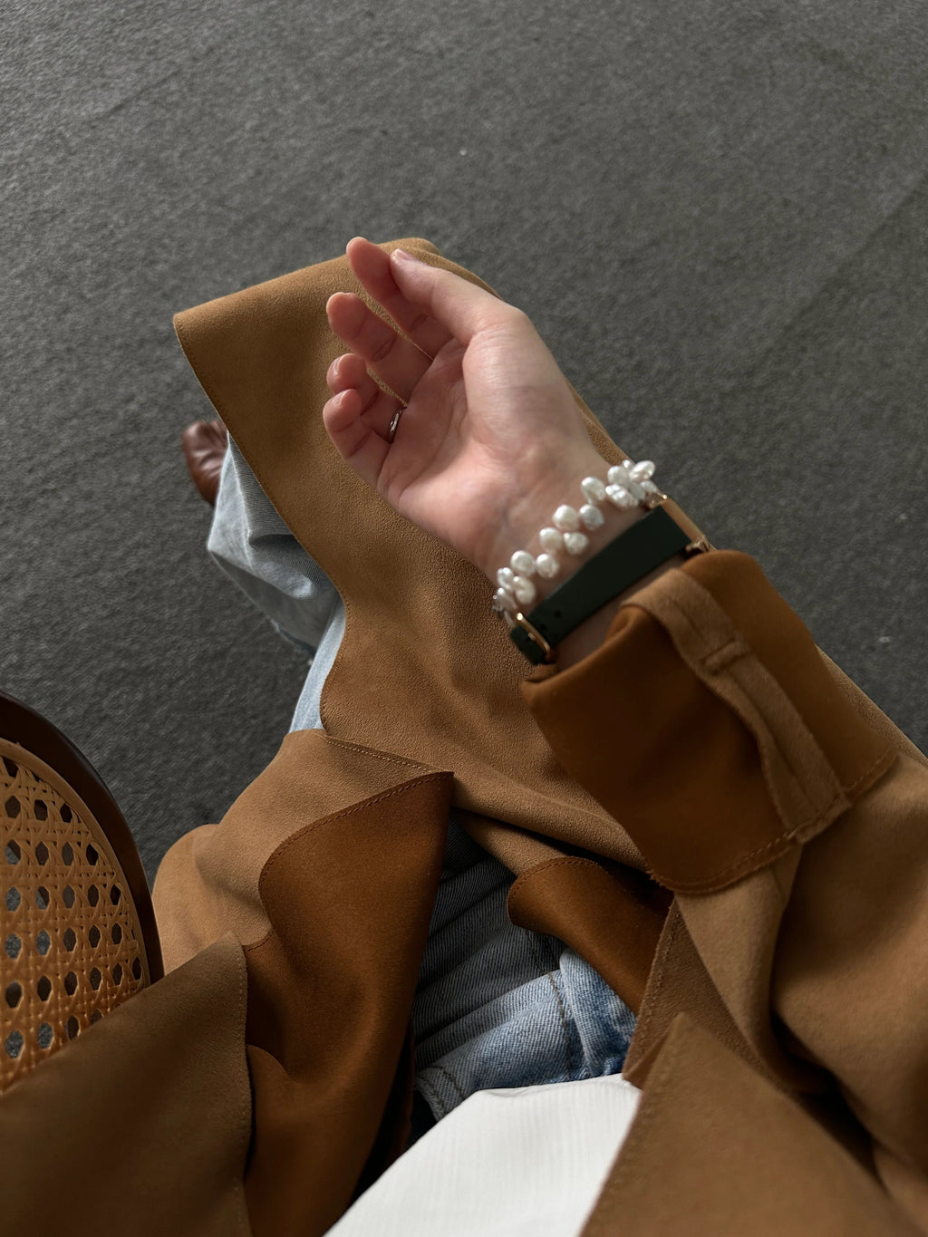 Baroque Pearl Keshi Gold Strand Collection Bracelace