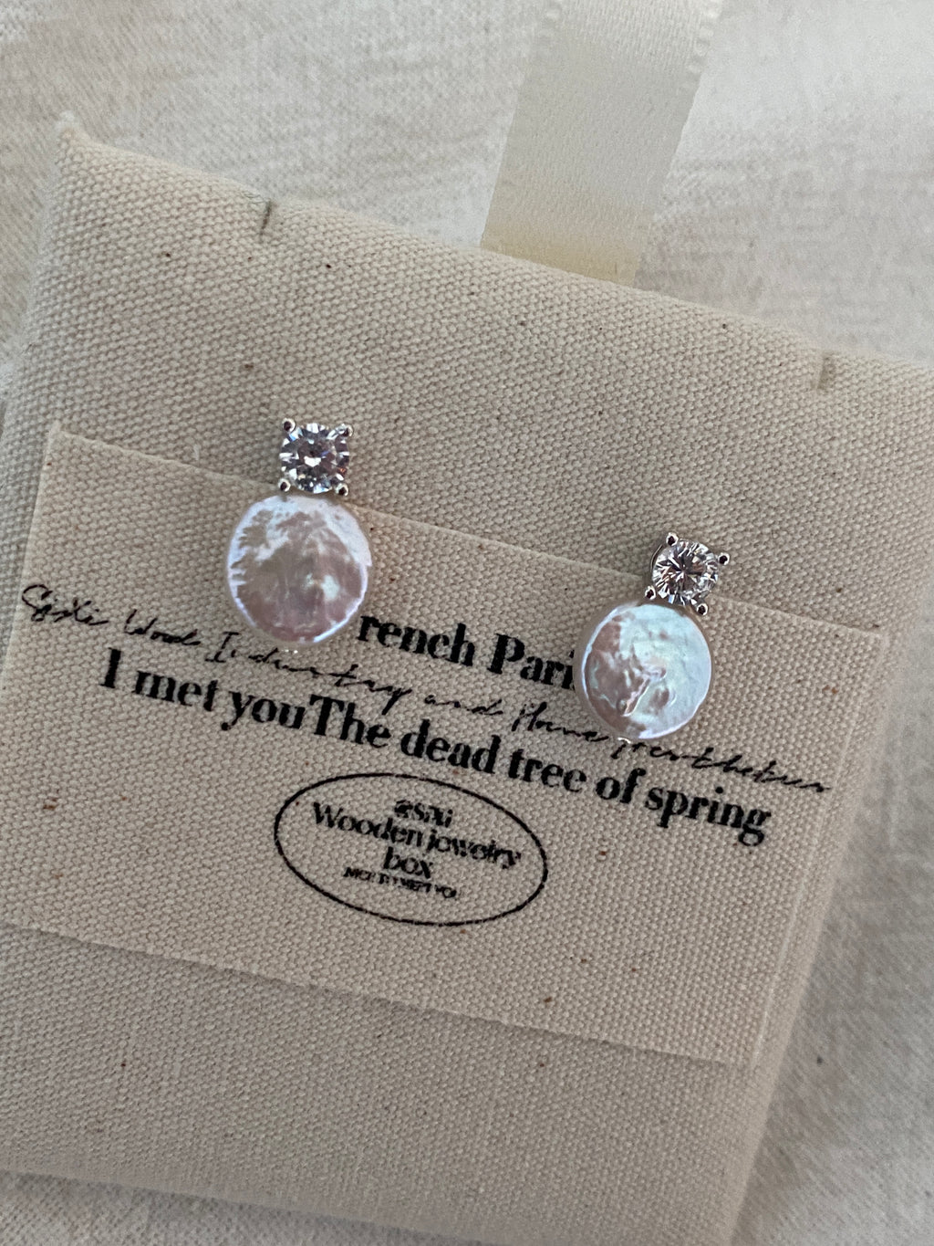 Athena's Baroque Disc Pearl  Diamond Drop