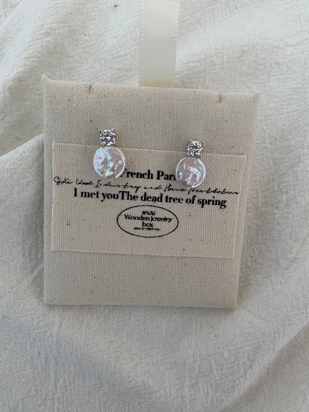 Athena's Baroque Disc Pearl  Diamond Drop