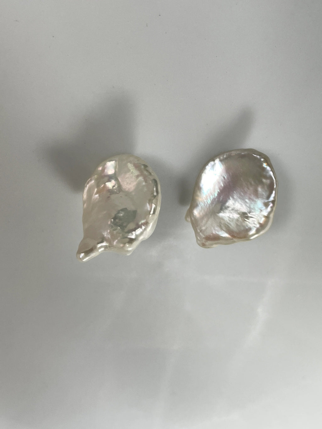 Petal Pearl Stud Earrings, Sterling Silver