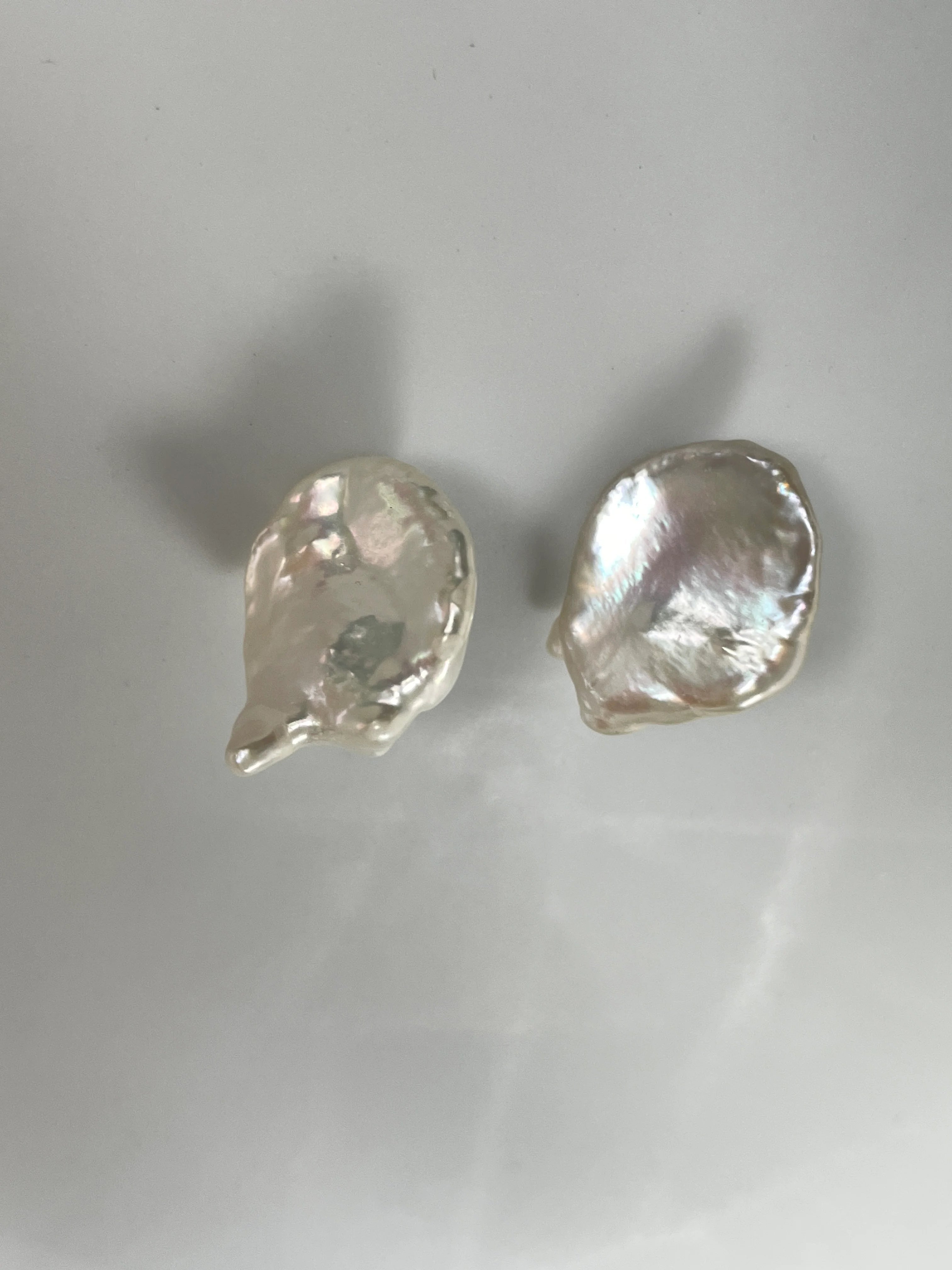 Petal Pearl Stud Earrings, Sterling Silver