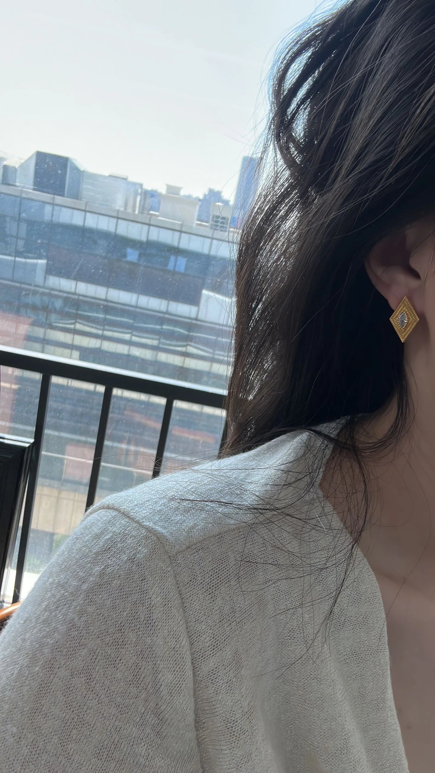 Greek Guardian Eye Rhombus Earrings