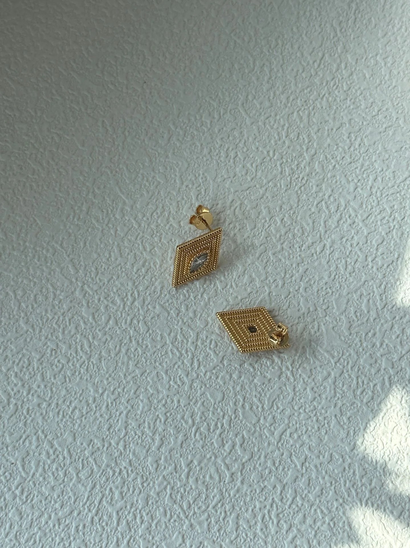 Greek Guardian Eye Rhombus Earrings