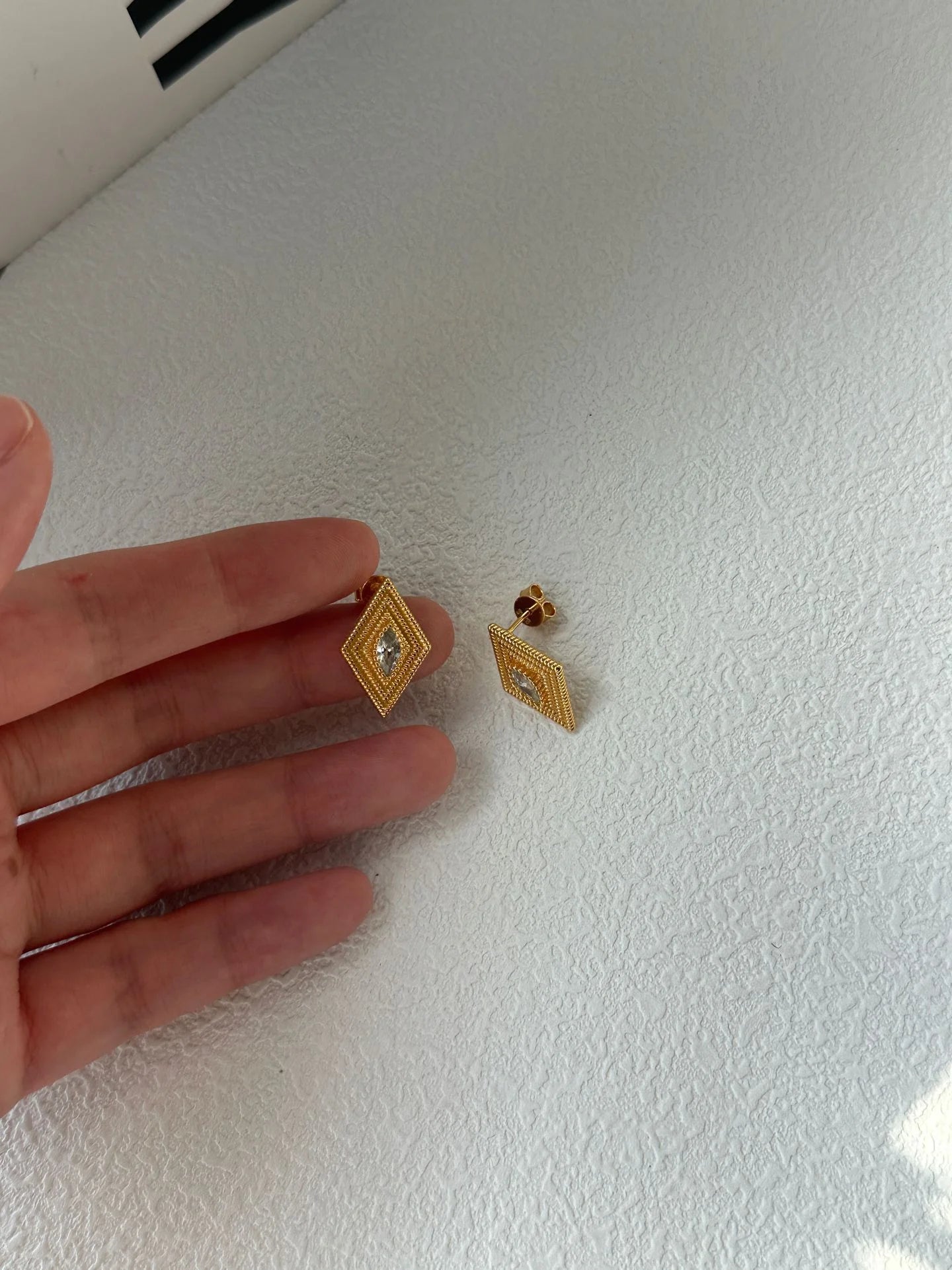 Greek Guardian Eye Rhombus Earrings