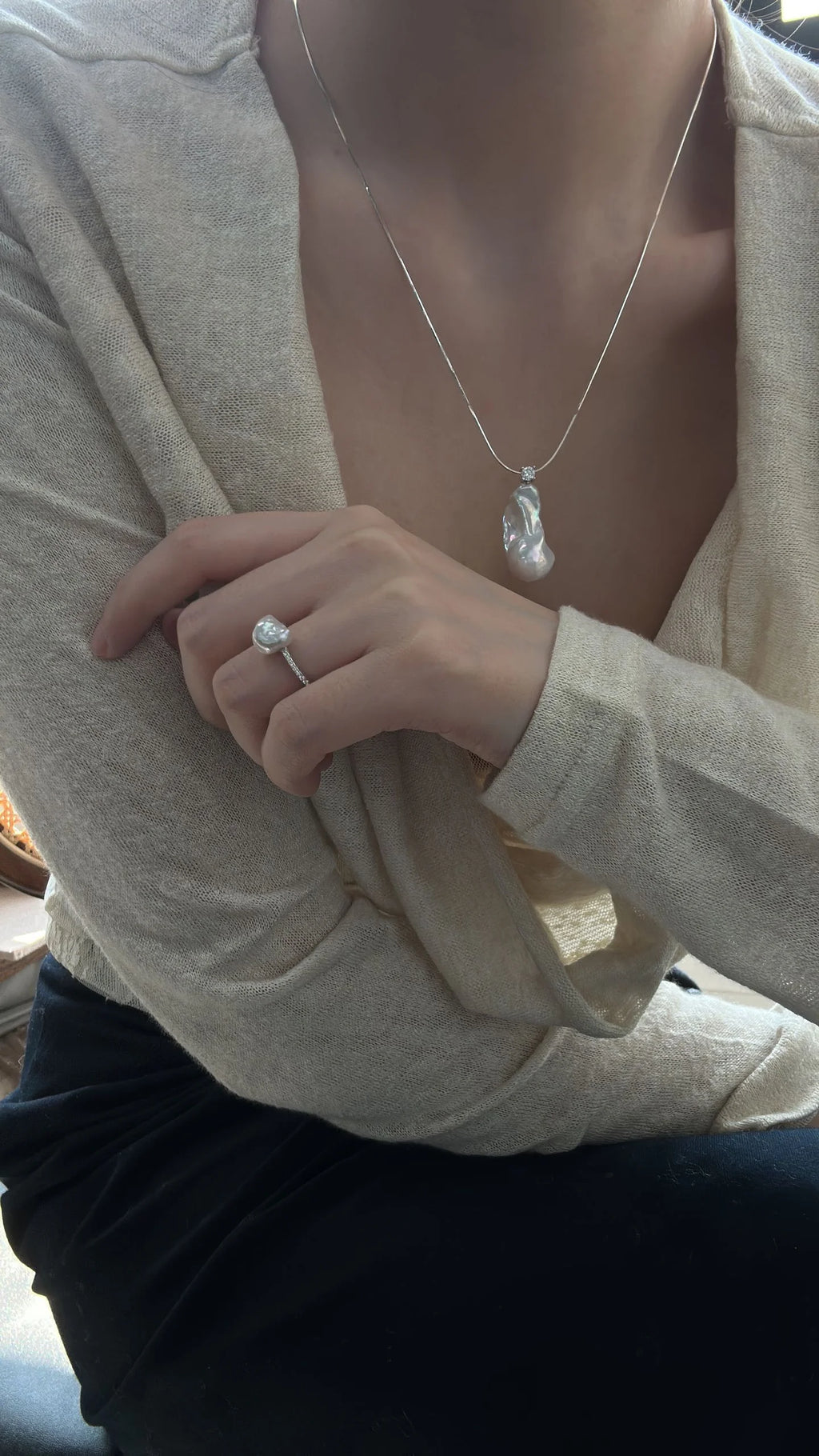 Misty Star Colorful Baroque Pearl Ring