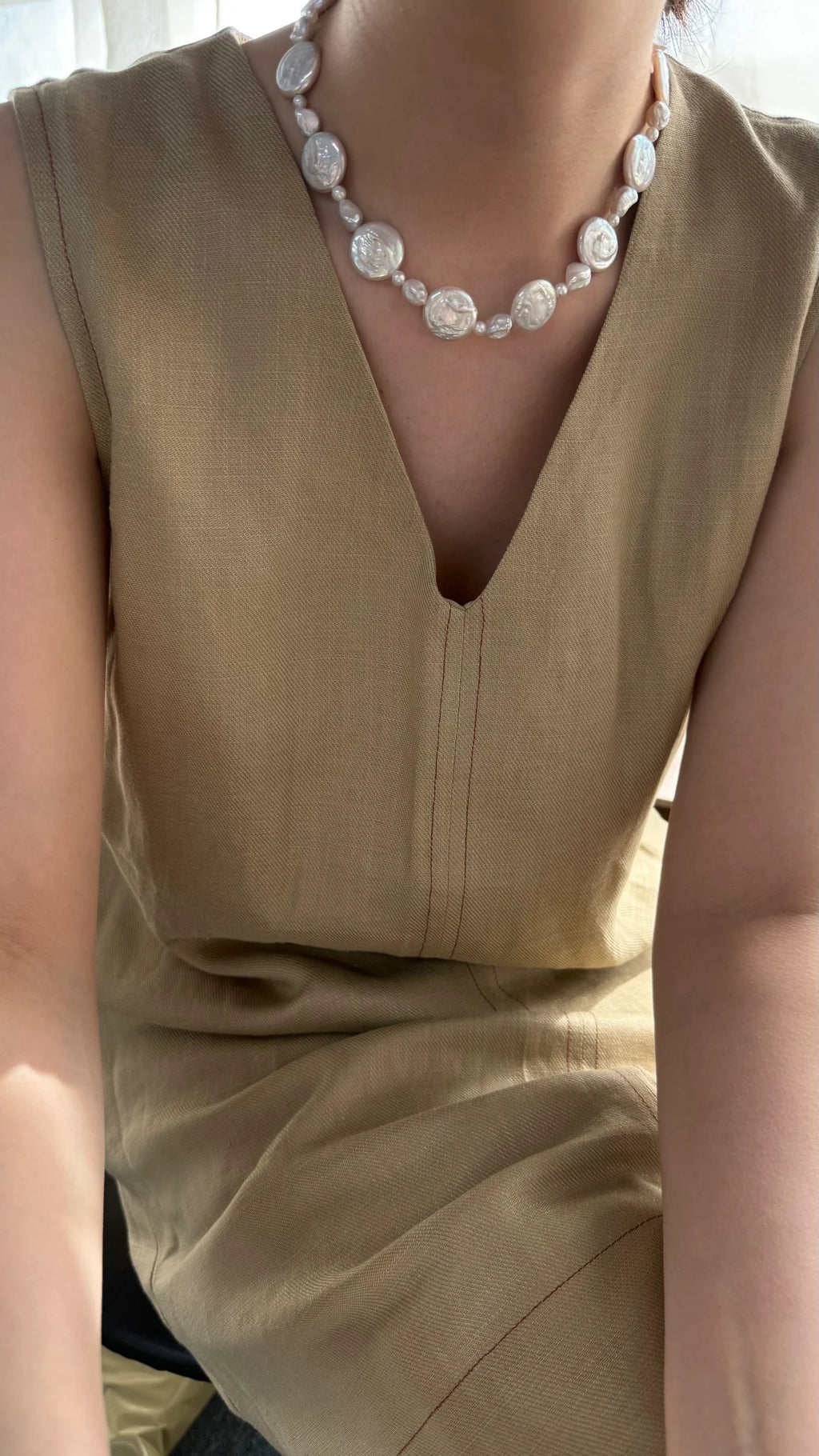 Sun & Moon Flow Baroque Pearl Necklace