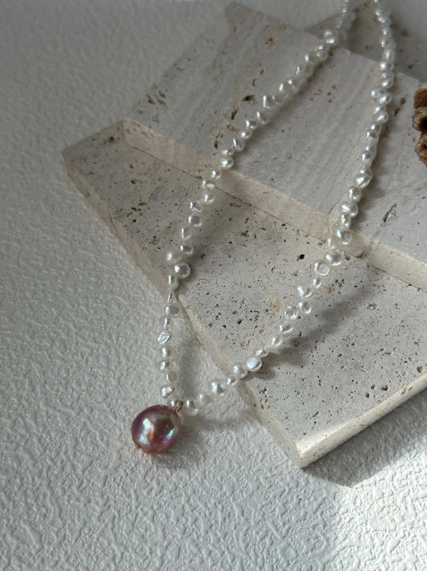 Blush Nebula Pearl Baroque Pearls Necklace