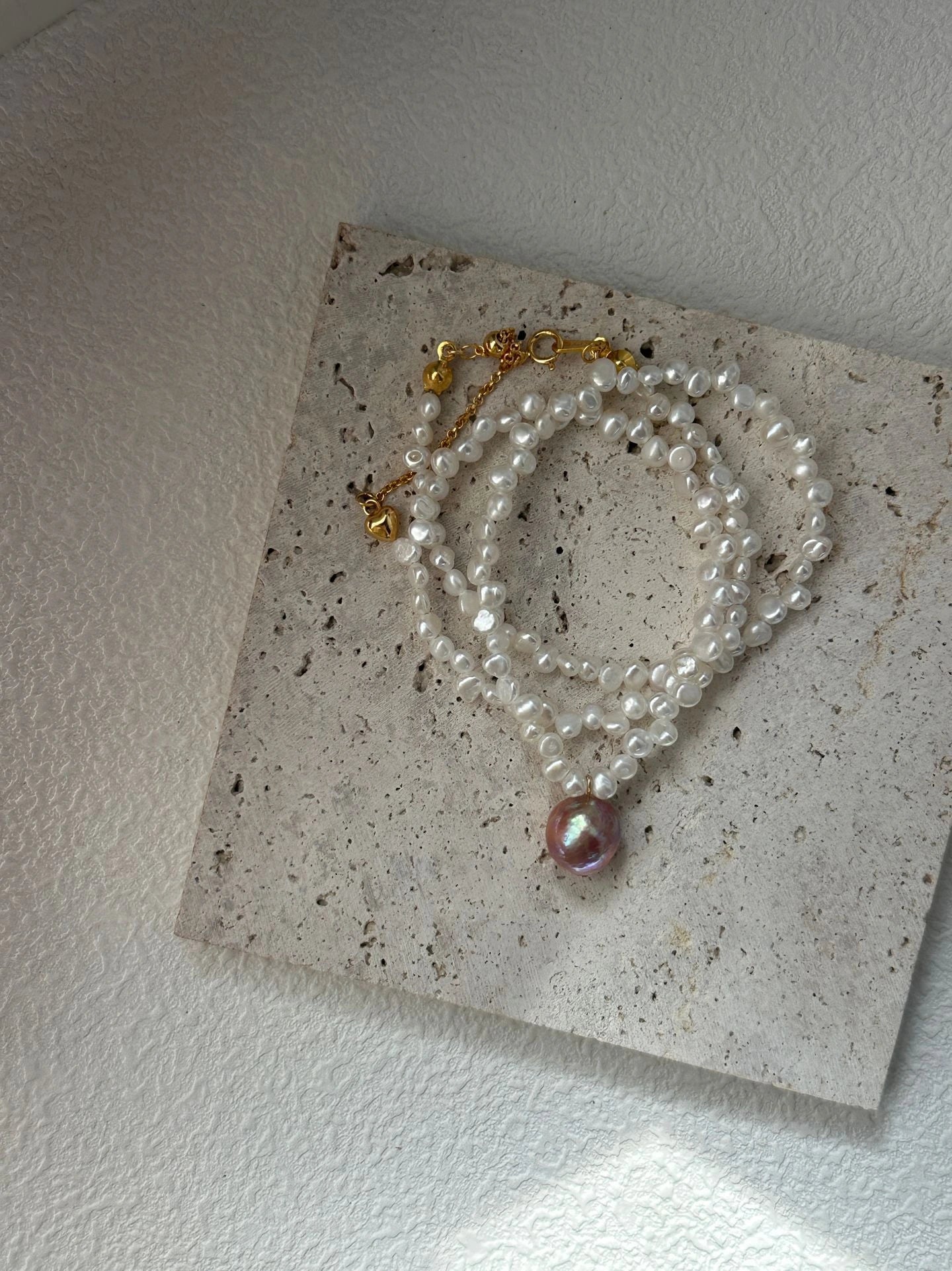 Blush Nebula Pearl Baroque Pearls Necklace