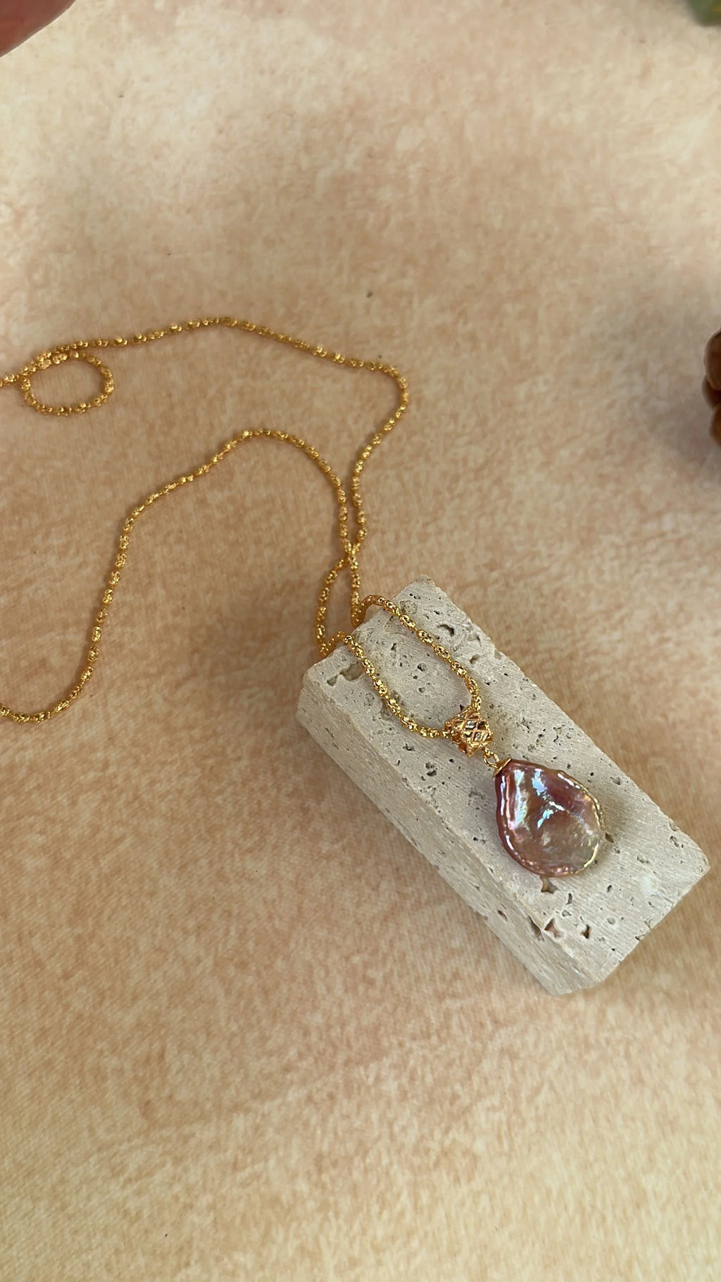 Elegant Violet Glow Baroque Pearl Necklace